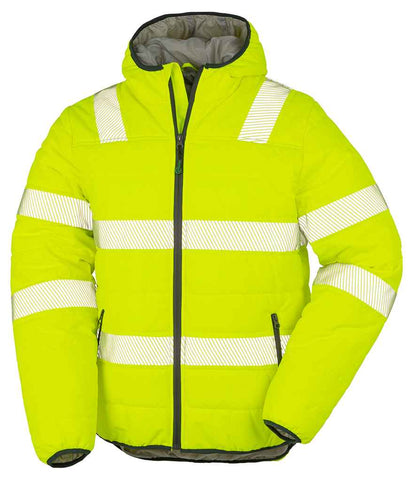 Result Genuine Recycled Ripstop Padded Safety Jacket - Fluorescent Yellow (RS500)