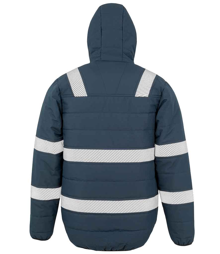 Result Genuine Recycled Ripstop Padded Safety Jacket - Navy (RS500)