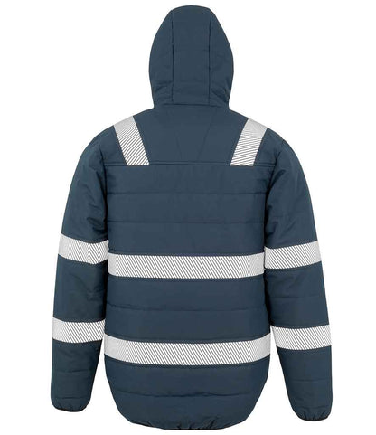 Result Genuine Recycled Ripstop Padded Safety Jacket - Navy (RS500)