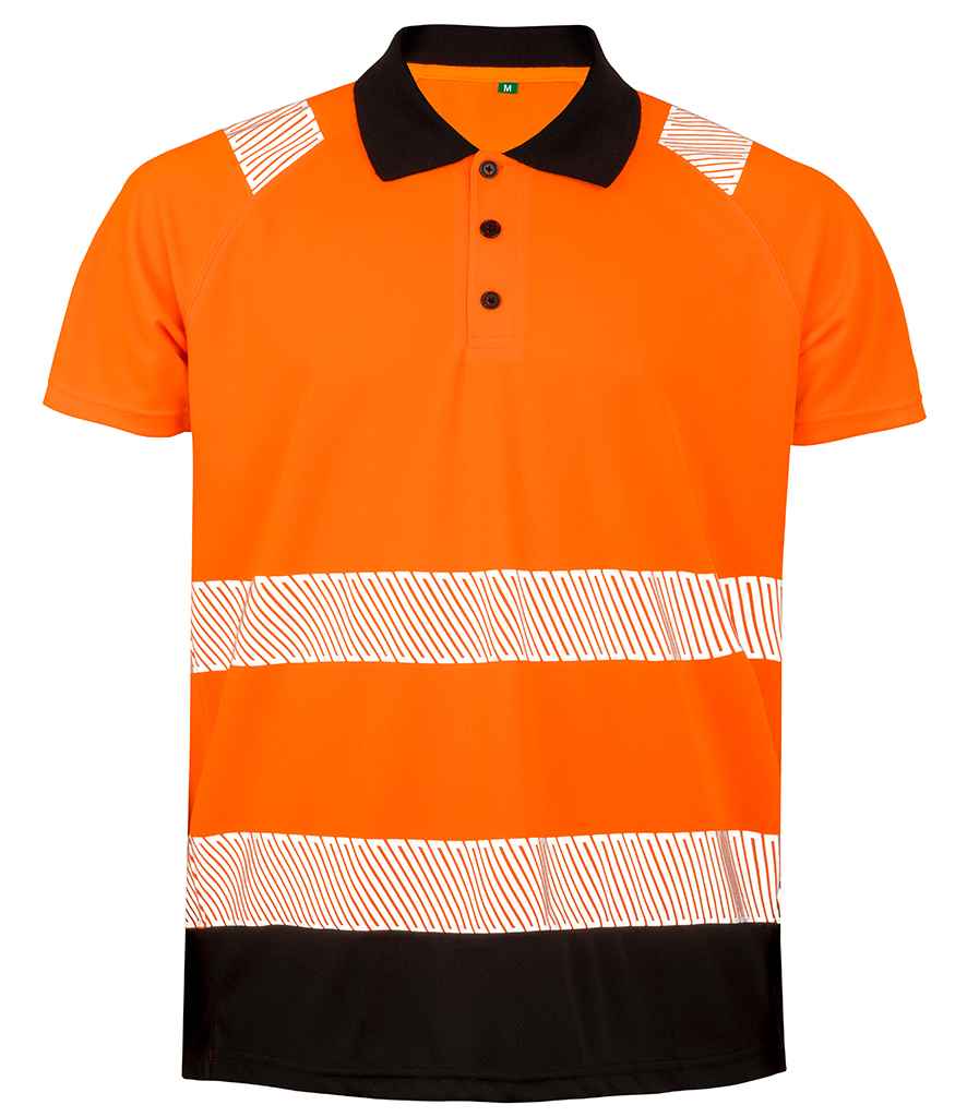 Result Genuine Recycled Safety Polo Shirt - Fluorescent Orange (RS501)
