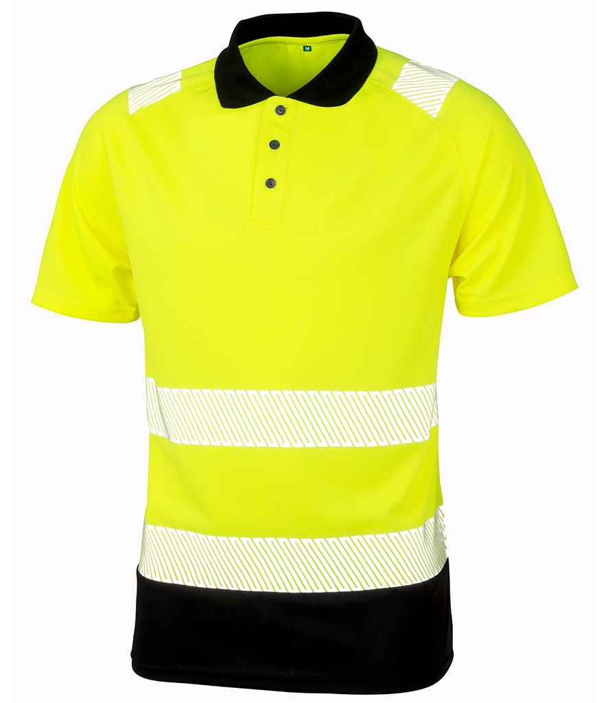 Result Genuine Recycled Safety Polo Shirt - Fluorescent Yellow (RS501)