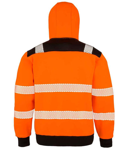 Result Genuine Recycled Safety Zip Hoodie - Fluorescent Orange (RS503)
