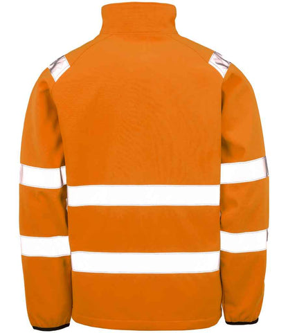Result Genuine Recycled Printable Safety Soft Shell Jacket - Fluorescent Orange (RS505)