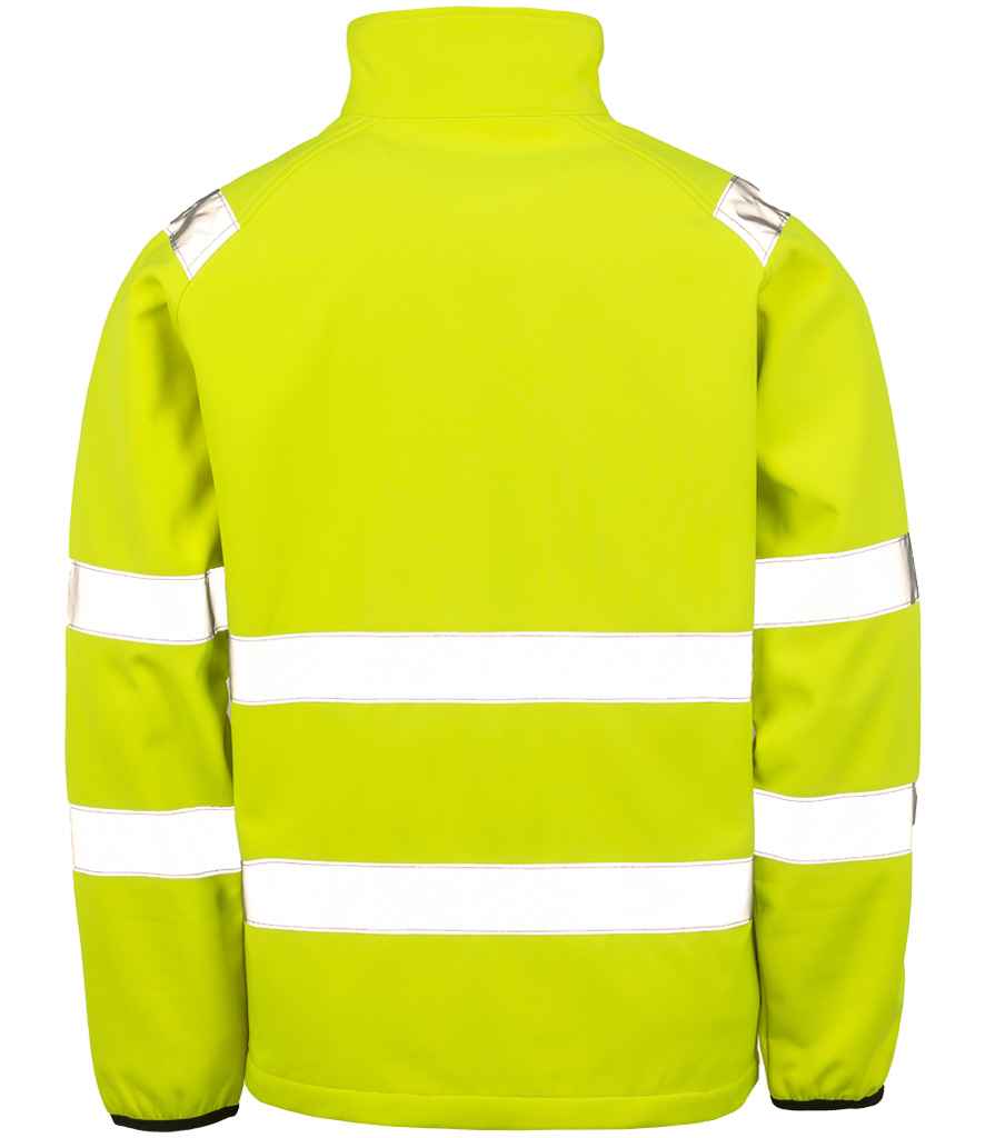 Result Genuine Recycled Printable Safety Soft Shell Jacket - Fluorescent Yellow (RS505)