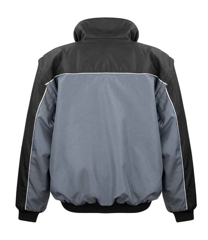 Result Work-Guard Zip Sleeve Heavy Duty Jacket - Grey/Black (RS71)