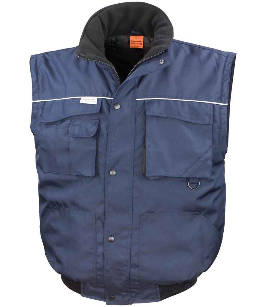 Result Work-Guard Zip Sleeve Heavy Duty Jacket - Navy/Navy (RS71)