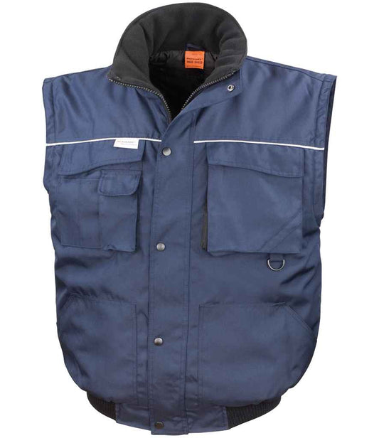 Result Work-Guard Zip Sleeve Heavy Duty Jacket - Navy/Navy (RS71)