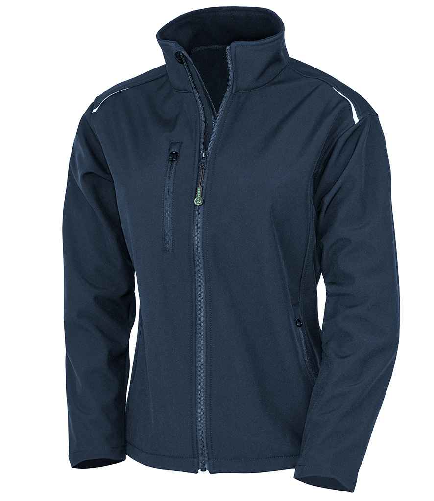 Result Genuine Recycled Ladies Three Layer Printable Soft Shell Jacket - Navy (RS900F)