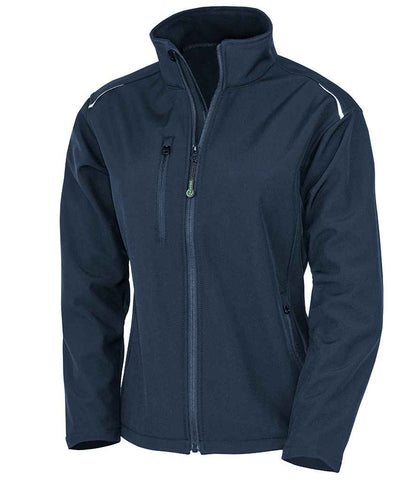Result Genuine Recycled Ladies Three Layer Printable Soft Shell Jacket - Navy (RS900F)