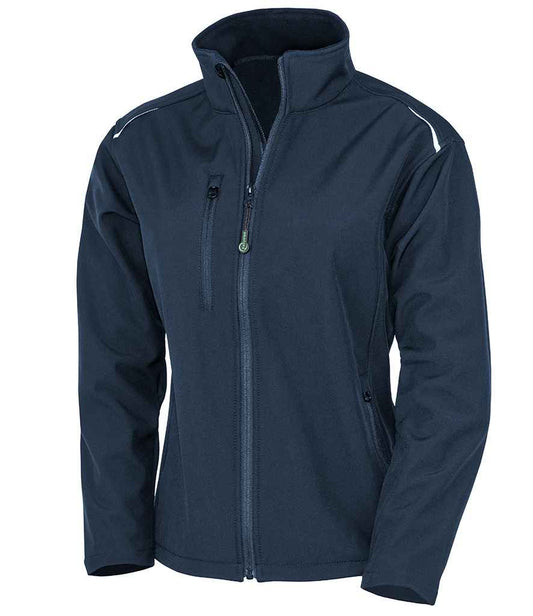 Result Genuine Recycled Ladies Three Layer Printable Soft Shell Jacket - Navy (RS900F)