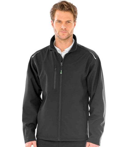 Result Genuine Recycled Three Layer Printable Soft Shell Jacket - Black (RS900)