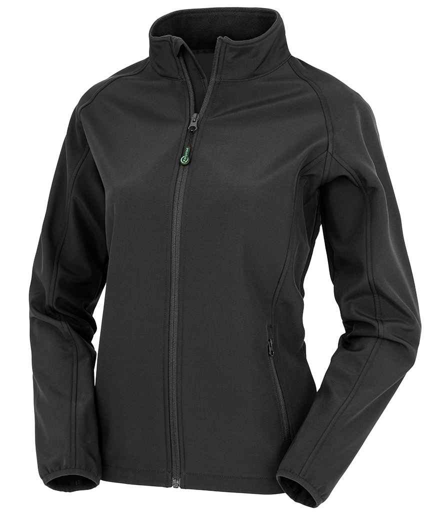Result Genuine Recycled Ladies Printable Soft Shell Jacket - Black (RS901F)