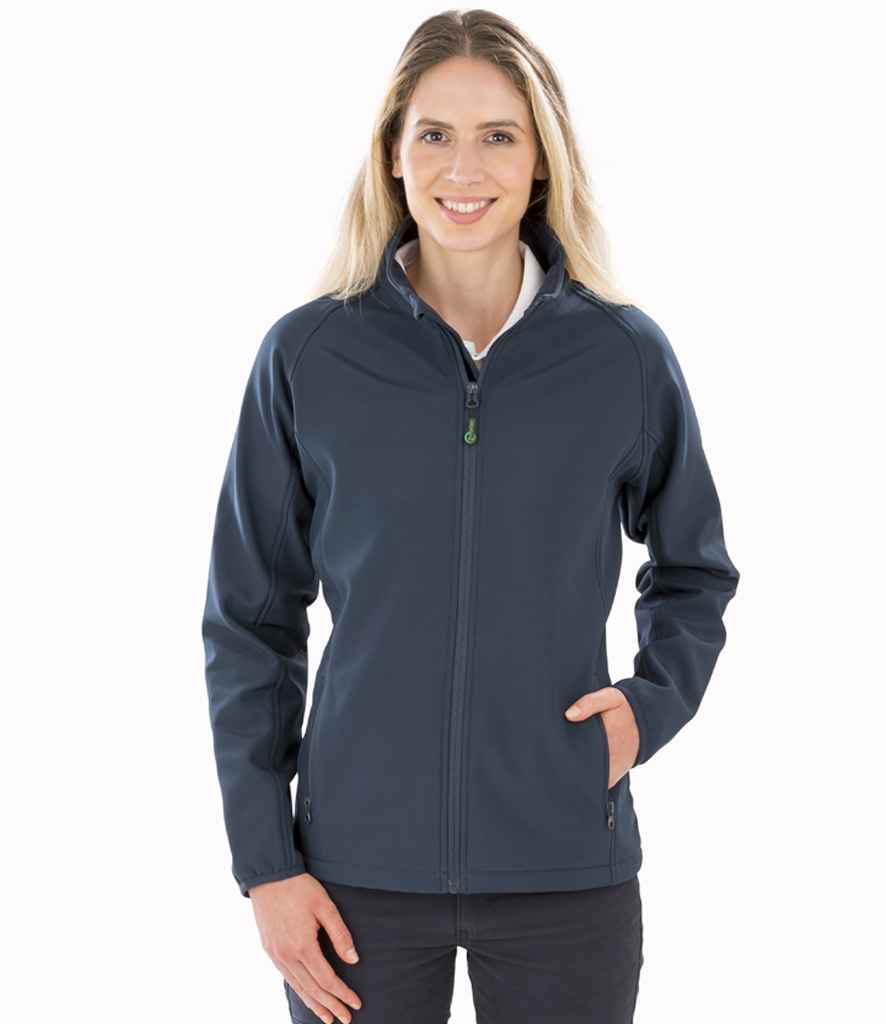 Result Genuine Recycled Ladies Printable Soft Shell Jacket - Navy (RS901F)