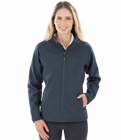 Result Genuine Recycled Ladies Printable Soft Shell Jacket - Navy (RS901F)