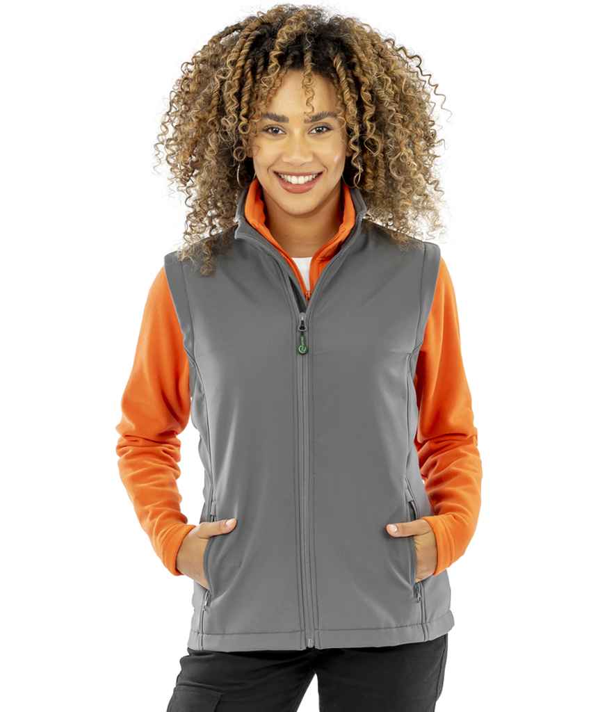 Result Genuine Recycled Ladies Printable Soft Shell Bodywarmer - Workguard Grey (RS902F)