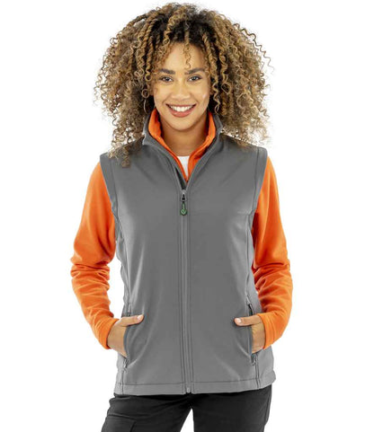Result Genuine Recycled Ladies Printable Soft Shell Bodywarmer - Workguard Grey (RS902F)