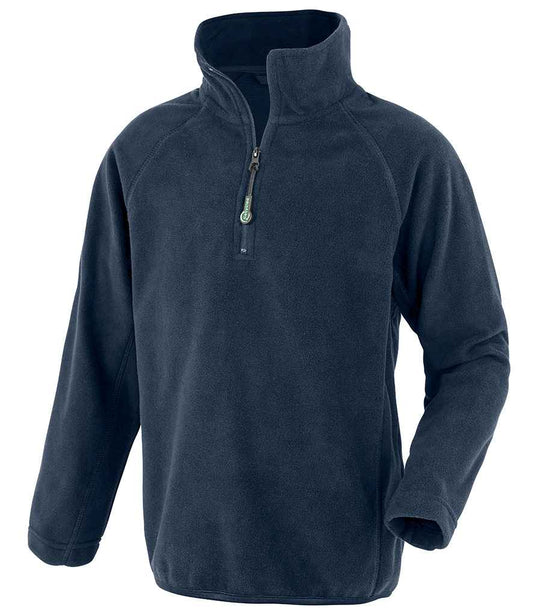 Result Genuine Recycled Kids Zip Neck Micro Fleece - Navy (RS905B)