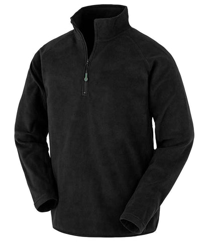 Result Genuine Recycled Zip Neck Micro Fleece - Black (RS905)
