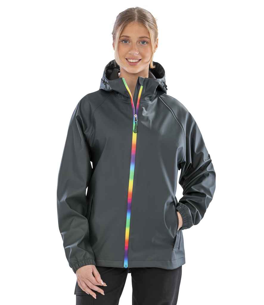 Result Genuine Recycled Prism PU Waterproof Jacket - Black Olive (RS908)