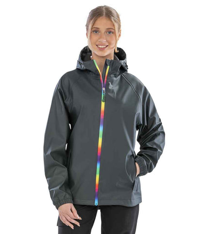 Result Genuine Recycled Prism PU Waterproof Jacket - Black Olive (RS908)