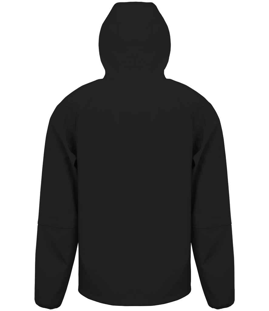 Result Recycled Three Layer Printable Hooded Soft Shell Jacket - Black/Black (RS909)