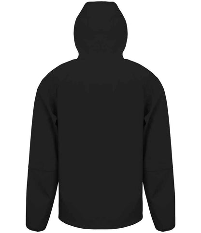 Result Recycled Three Layer Printable Hooded Soft Shell Jacket - Black/Black (RS909)