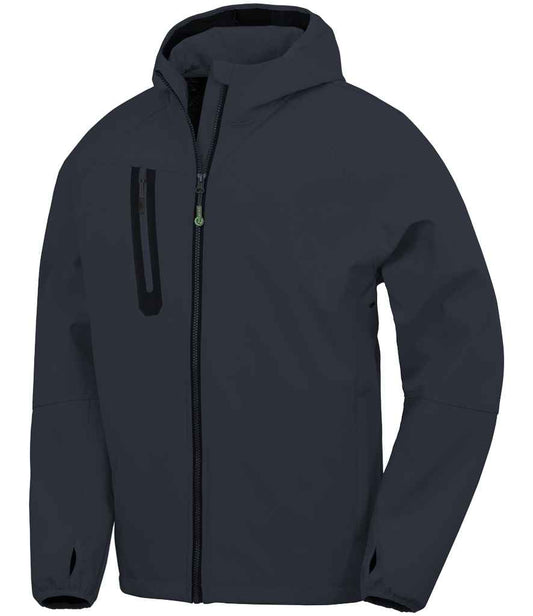 Result Recycled Three Layer Printable Hooded Soft Shell Jacket - Navy/Navy (RS909)