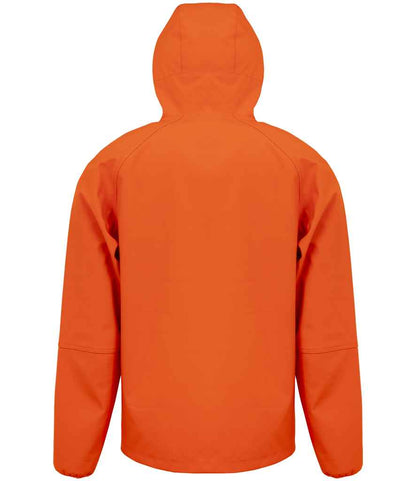 Result Recycled Three Layer Printable Hooded Soft Shell Jacket - Orange/Navy (RS909)
