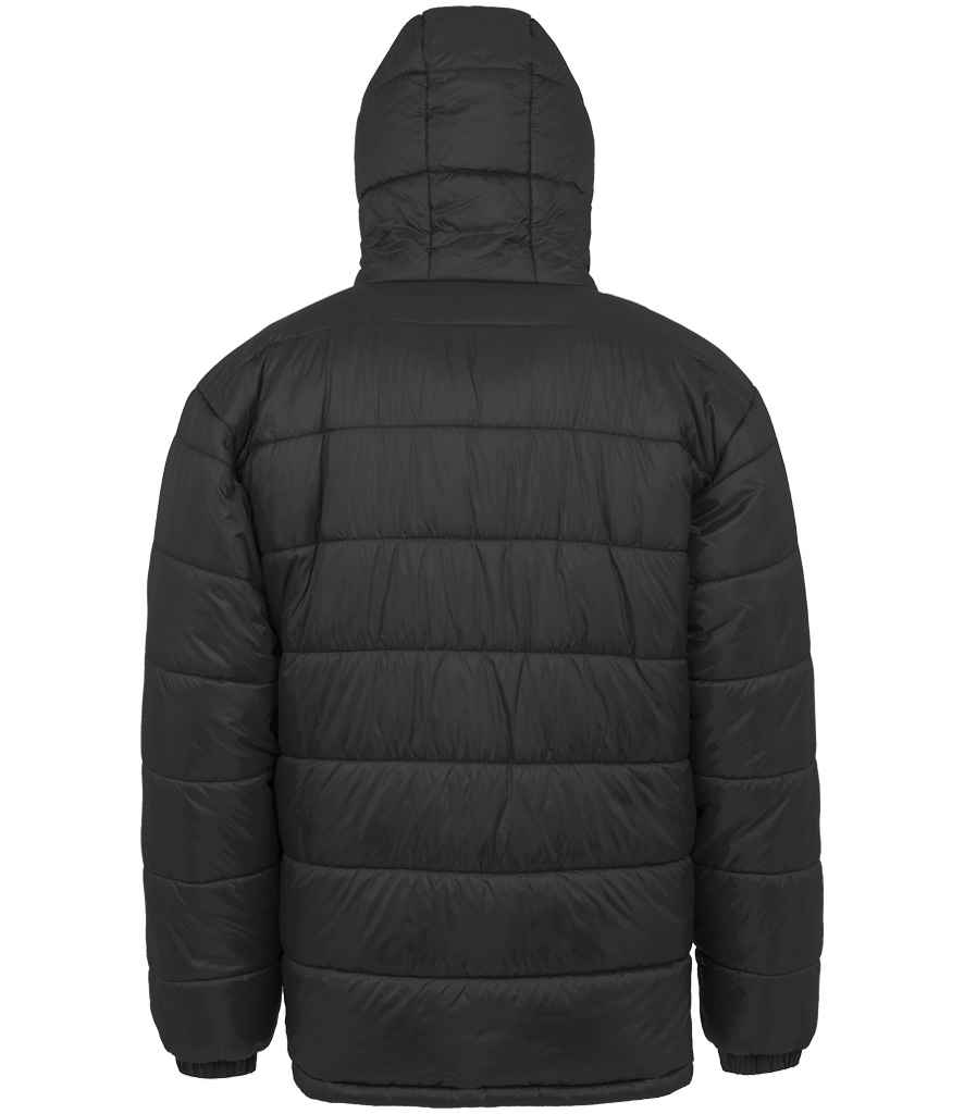 Result Genuine Recycled Hooded Padded Parka Jacket - Black (RS910)