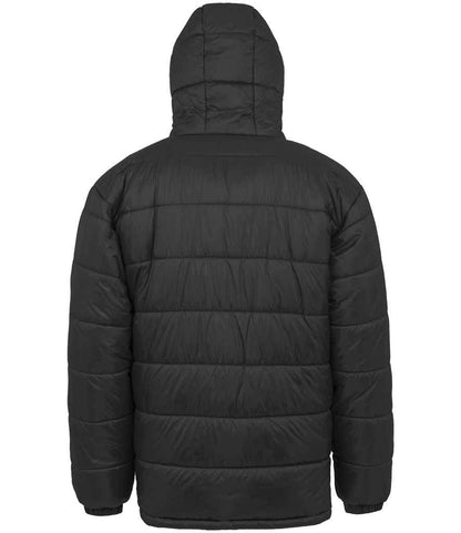 Result Genuine Recycled Hooded Padded Parka Jacket - Black (RS910)