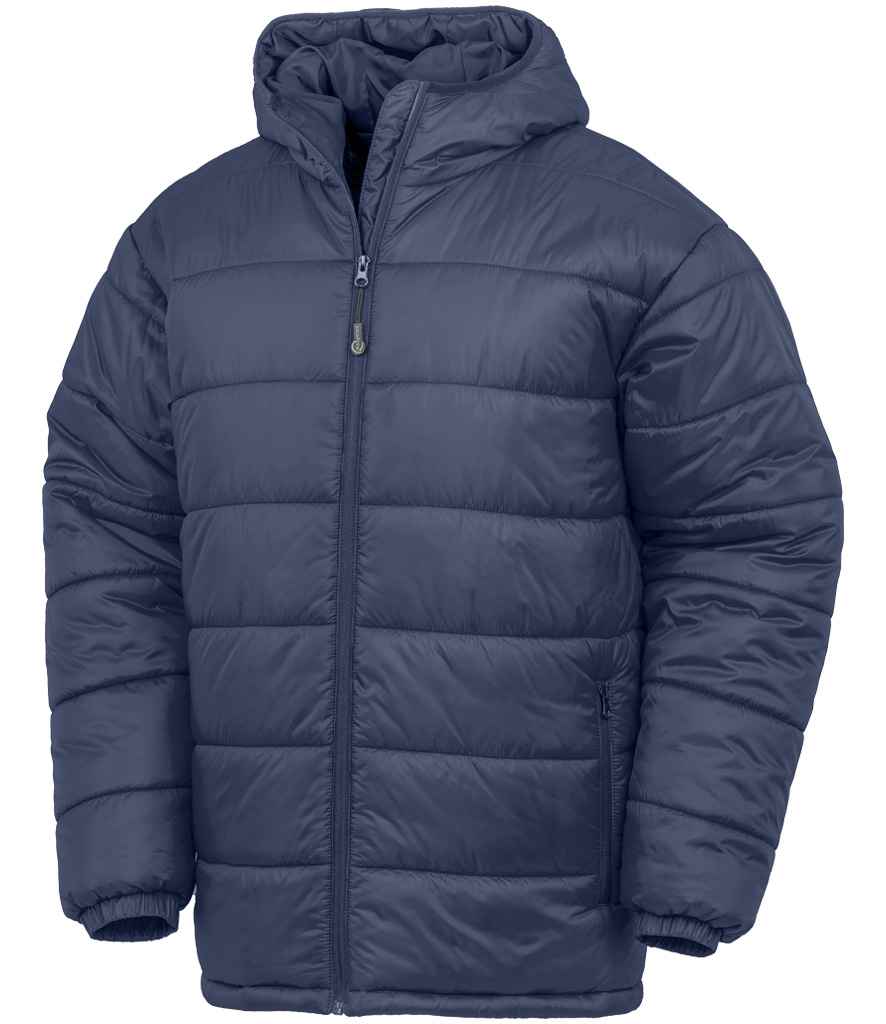 Result Genuine Recycled Hooded Padded Parka Jacket - Navy (RS910)