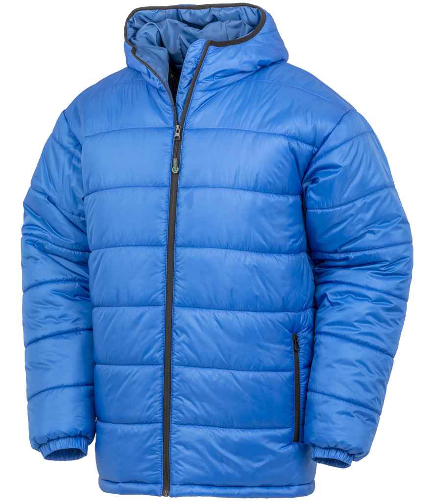 Result Genuine Recycled Hooded Padded Parka Jacket - Royal Blue (RS910)