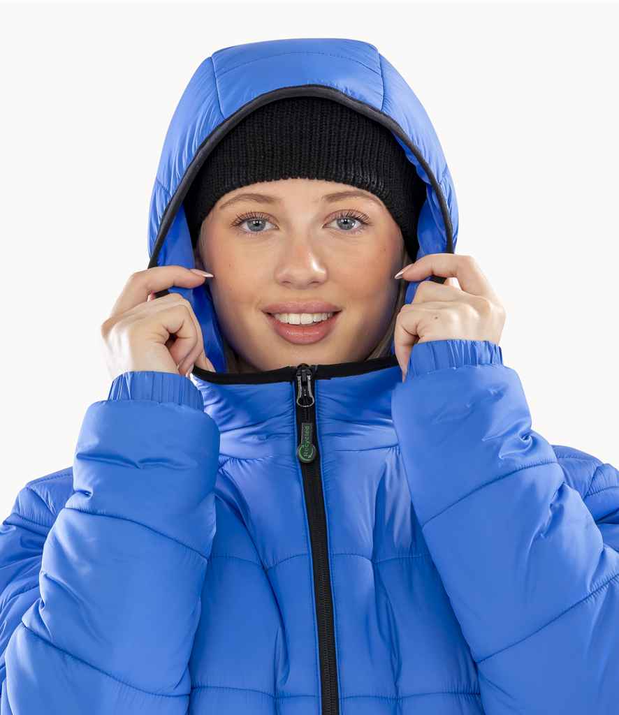 Result Genuine Recycled Hooded Padded Parka Jacket - Royal Blue (RS910)