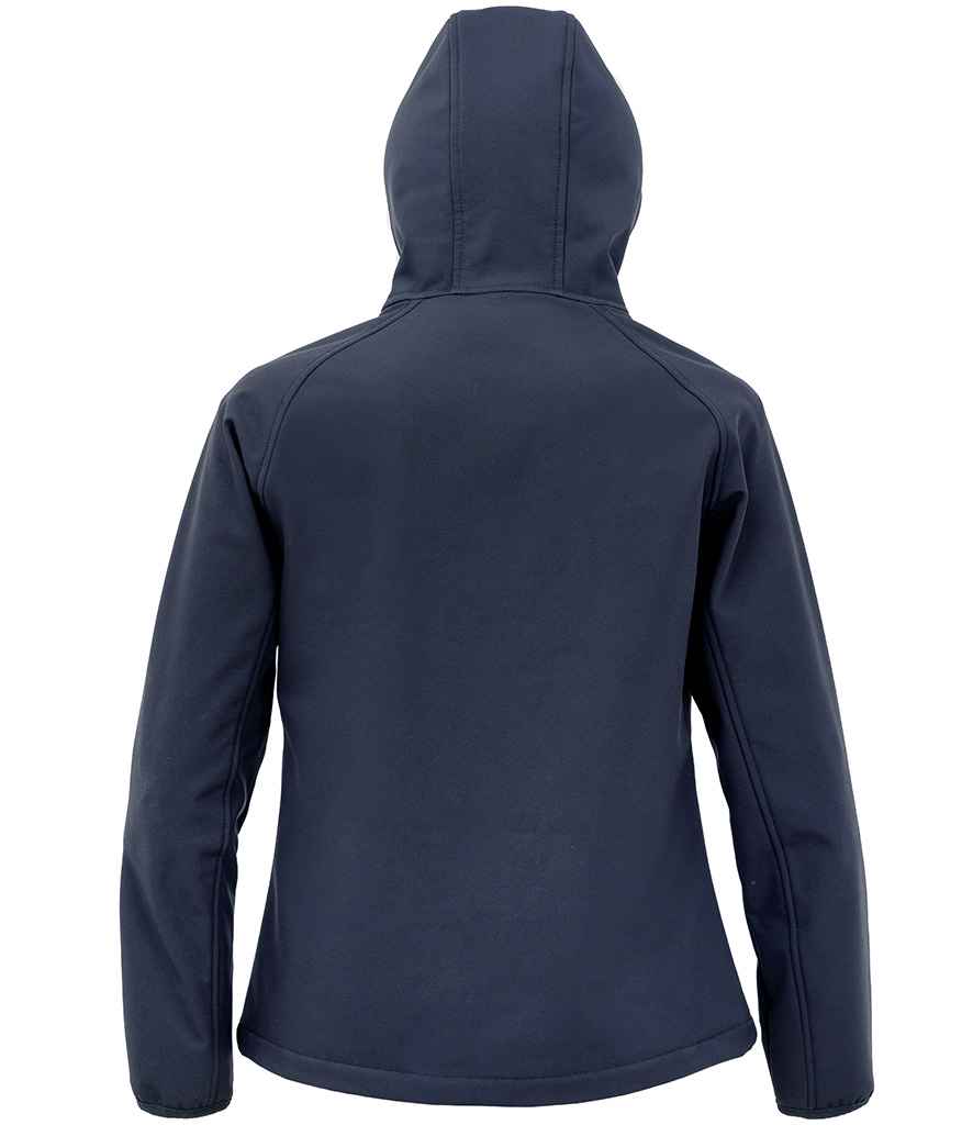 Result Genuine Recycled Ladies Three Layer Printable Hooded Soft Shell Jacket - Navy (RS911F)