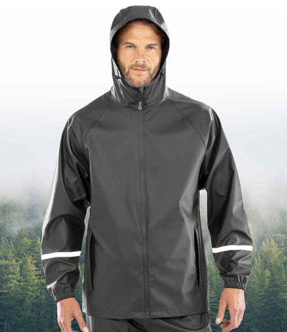 Result Recycled Prism PU Waterproof Jacket - Black (RS915)