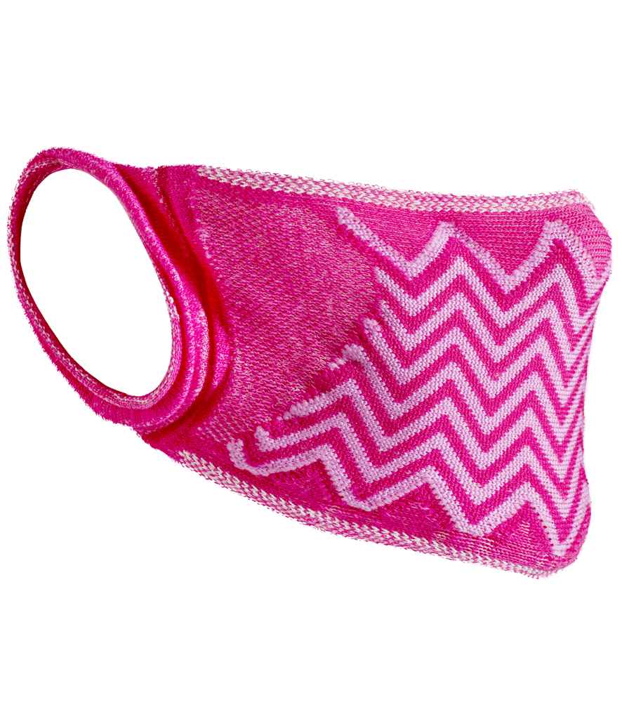 Result ZigZag Anti-Bacterial Face Cover - Pink/Pink (RV015)