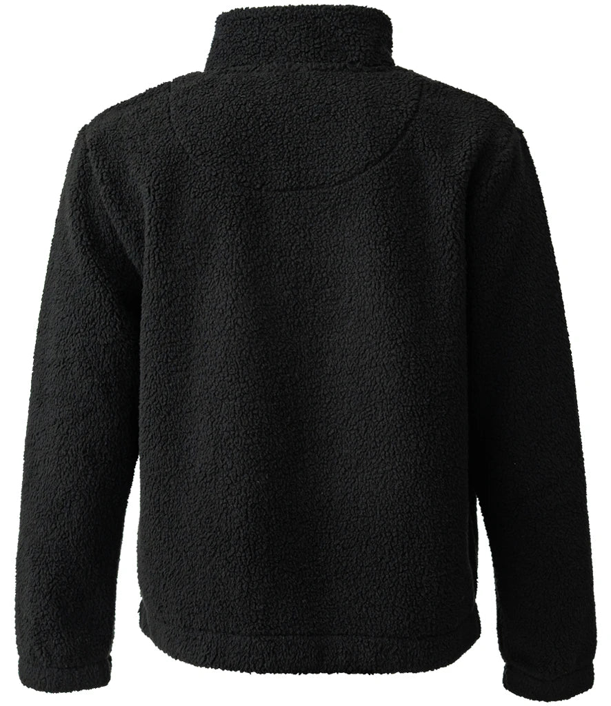 Ravine Unisex 1/4 Zip Borg Fleece - BLK (RV301)