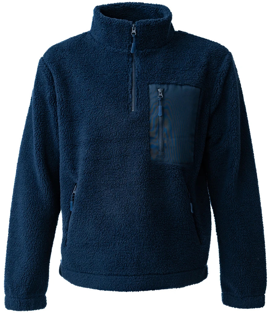 Ravine Unisex 1/4 Zip Borg Fleece - NAV (RV301)