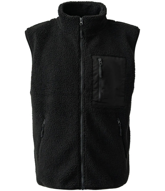 Ravine Unisex Gilet Borg Fleece - BLK (RV302)