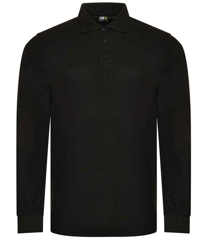 Pro RTX Pro Long Sleeve Piqué Polo Shirt - Black (RX102)