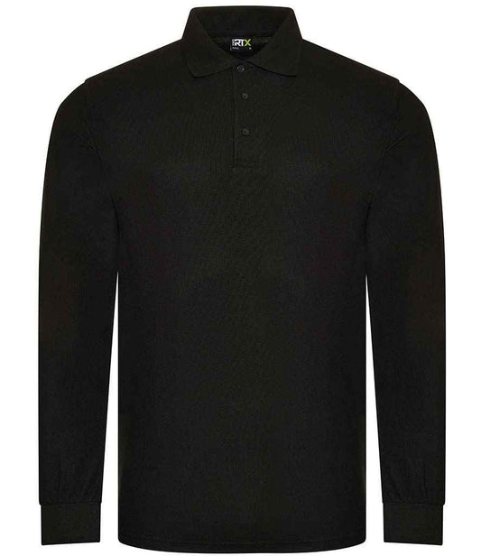 Pro RTX Pro Long Sleeve Piqué Polo Shirt - Black (RX102)