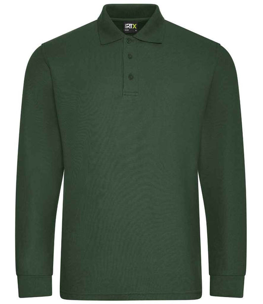 Pro RTX Pro Long Sleeve Piqué Polo Shirt - Bottle Green (RX102)