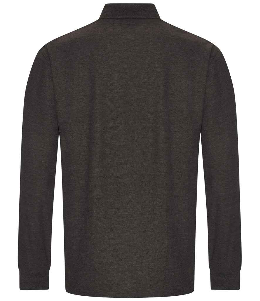 Pro RTX Pro Long Sleeve Piqué Polo Shirt - Charcoal (RX102)