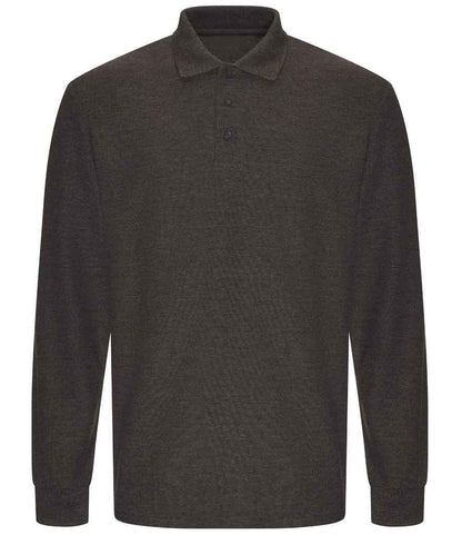 Pro RTX Pro Long Sleeve Piqué Polo Shirt - Charcoal (RX102)
