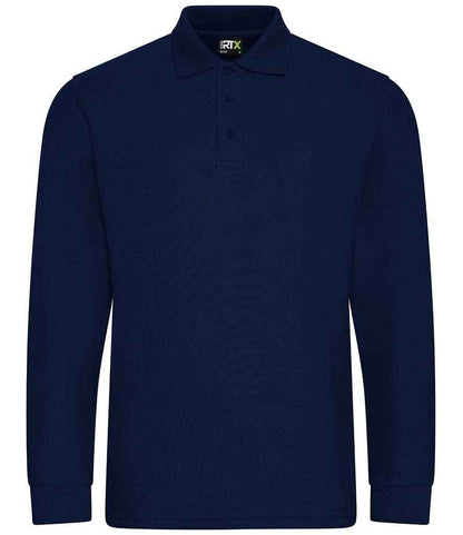 Pro RTX Pro Long Sleeve Piqué Polo Shirt - Navy (RX102)