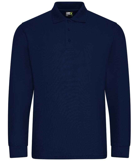Pro RTX Pro Long Sleeve Piqué Polo Shirt - Navy (RX102)