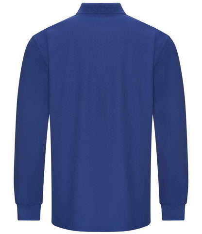 Pro RTX Pro Long Sleeve Piqué Polo Shirt - Royal Blue (RX102)