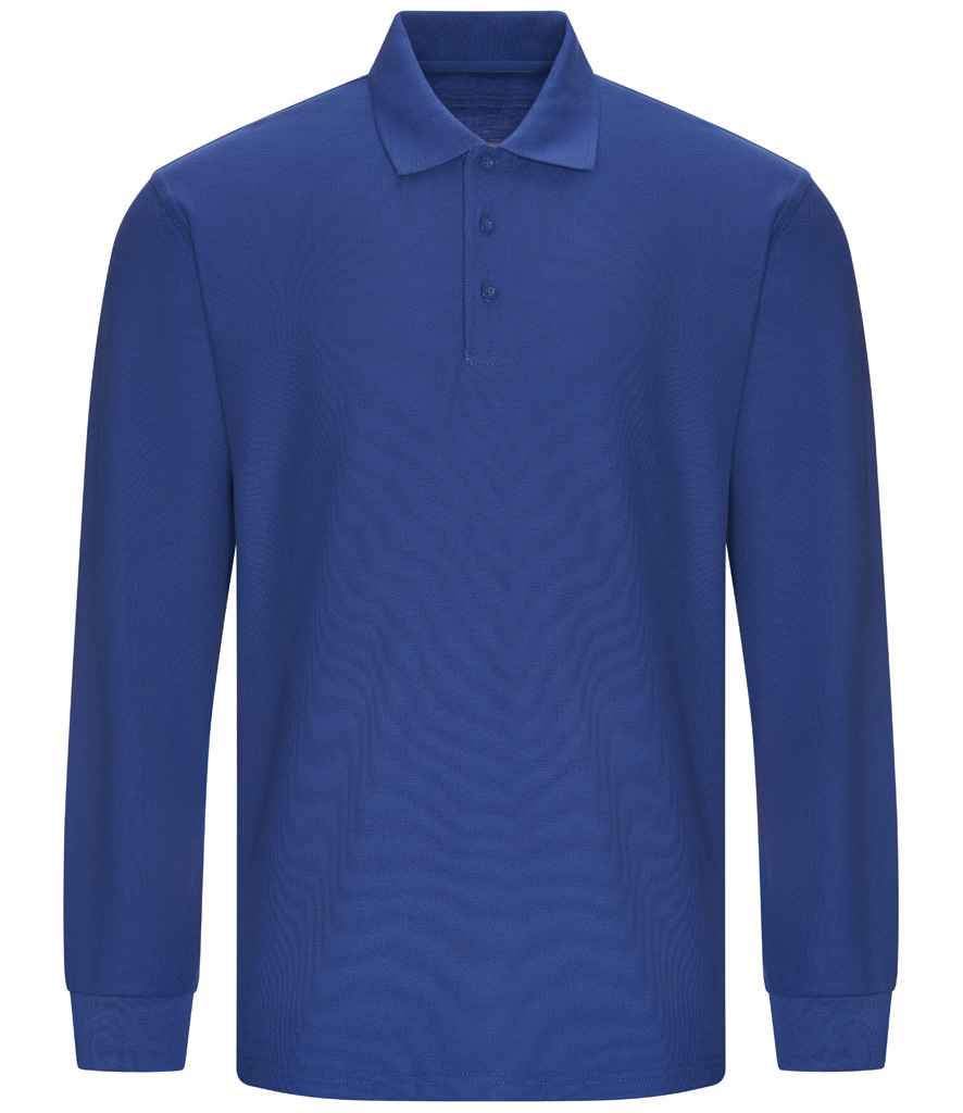 Pro RTX Pro Long Sleeve Piqué Polo Shirt - Royal Blue (RX102)