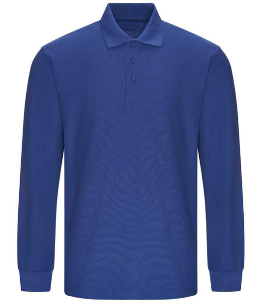 Pro RTX Pro Long Sleeve Piqué Polo Shirt - Royal Blue (RX102)