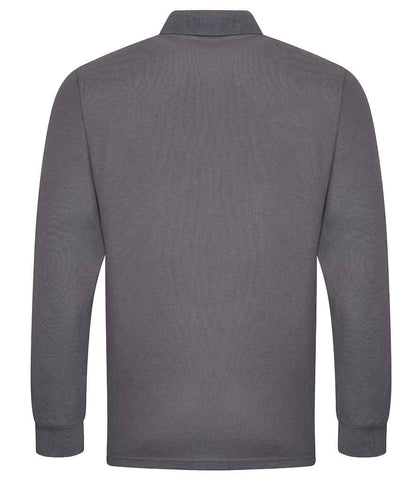 Pro RTX Pro Long Sleeve Piqué Polo Shirt - Solid Grey (RX102)
